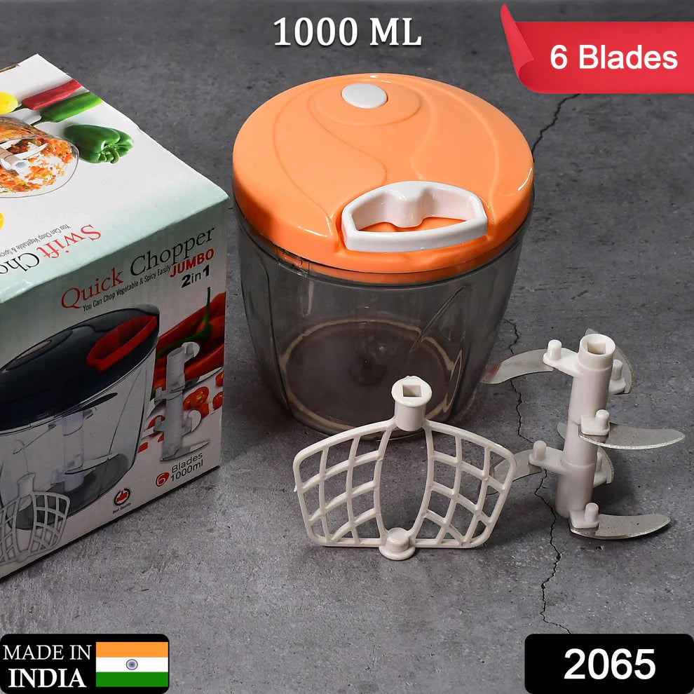 6 Blade 2-in-1 Manual Food Chopper