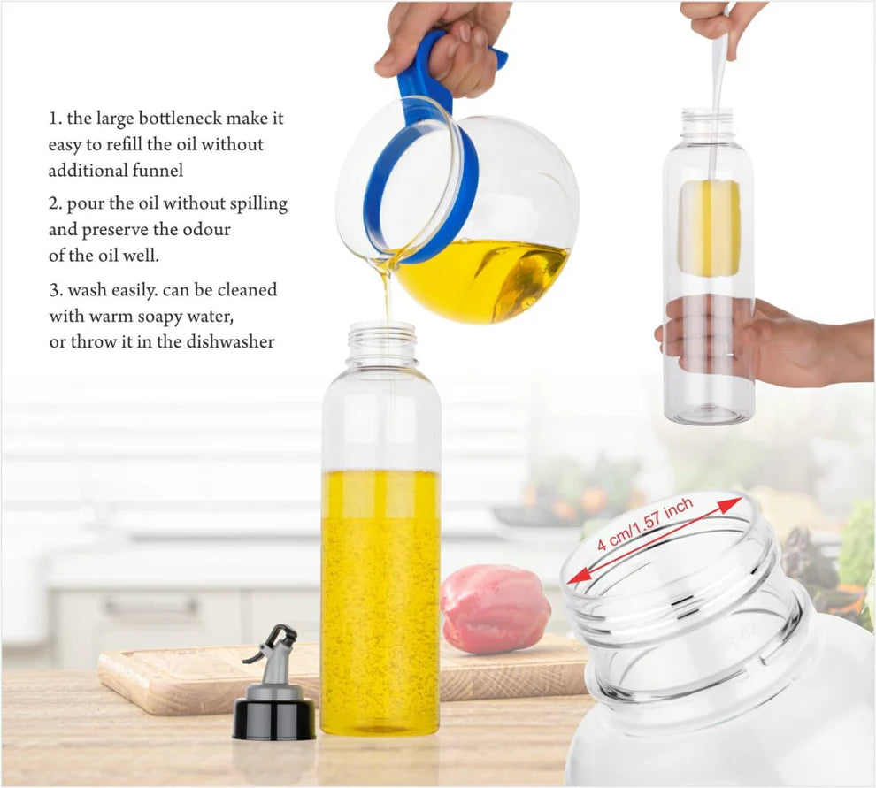 1L Oil Dispenser with Lid & Drip-Free Spout