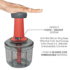 Matte Finish Hand Press Chopper with 3 Blades