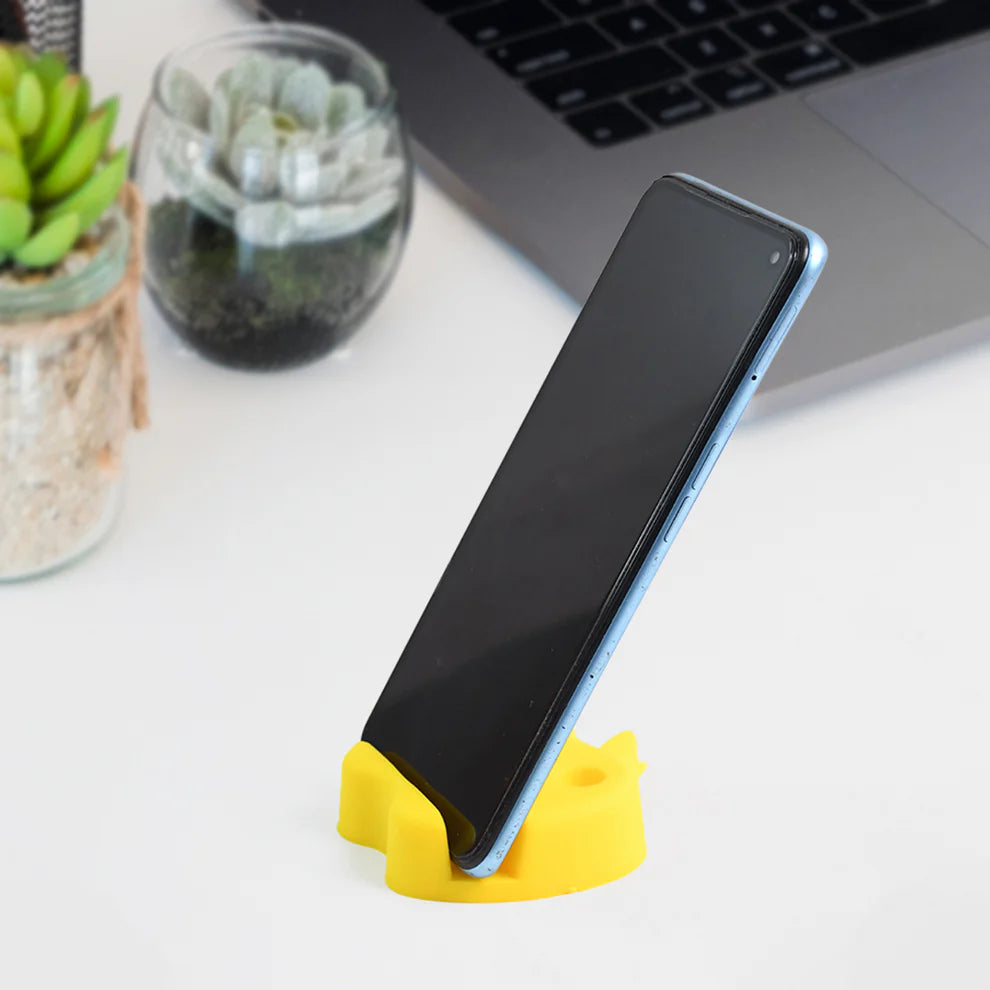 Multi-Functional Apple-Shaped Plastic Mobile Stand with Pen Holder
