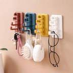 Rotatory Multi-Purpose 4-Hook with Adhesive Sticker