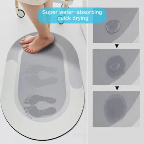 Water Absorbent Bathroom Door Mat (Plain)