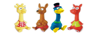 Sitting Animals Asst, Latex, 19cm
