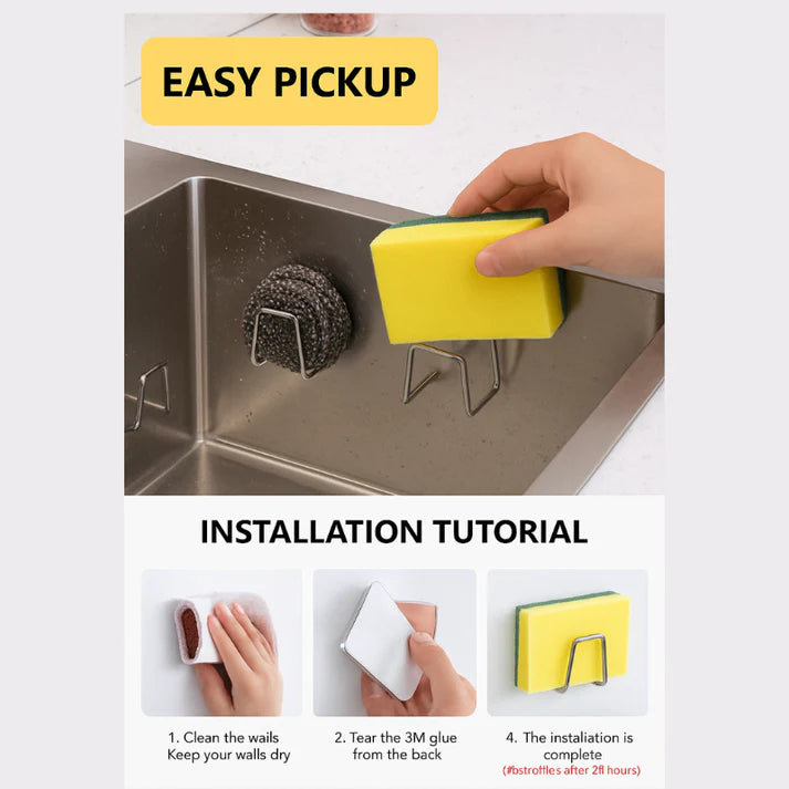 Self Adhesive Stainless Steel Kitchen Hooks