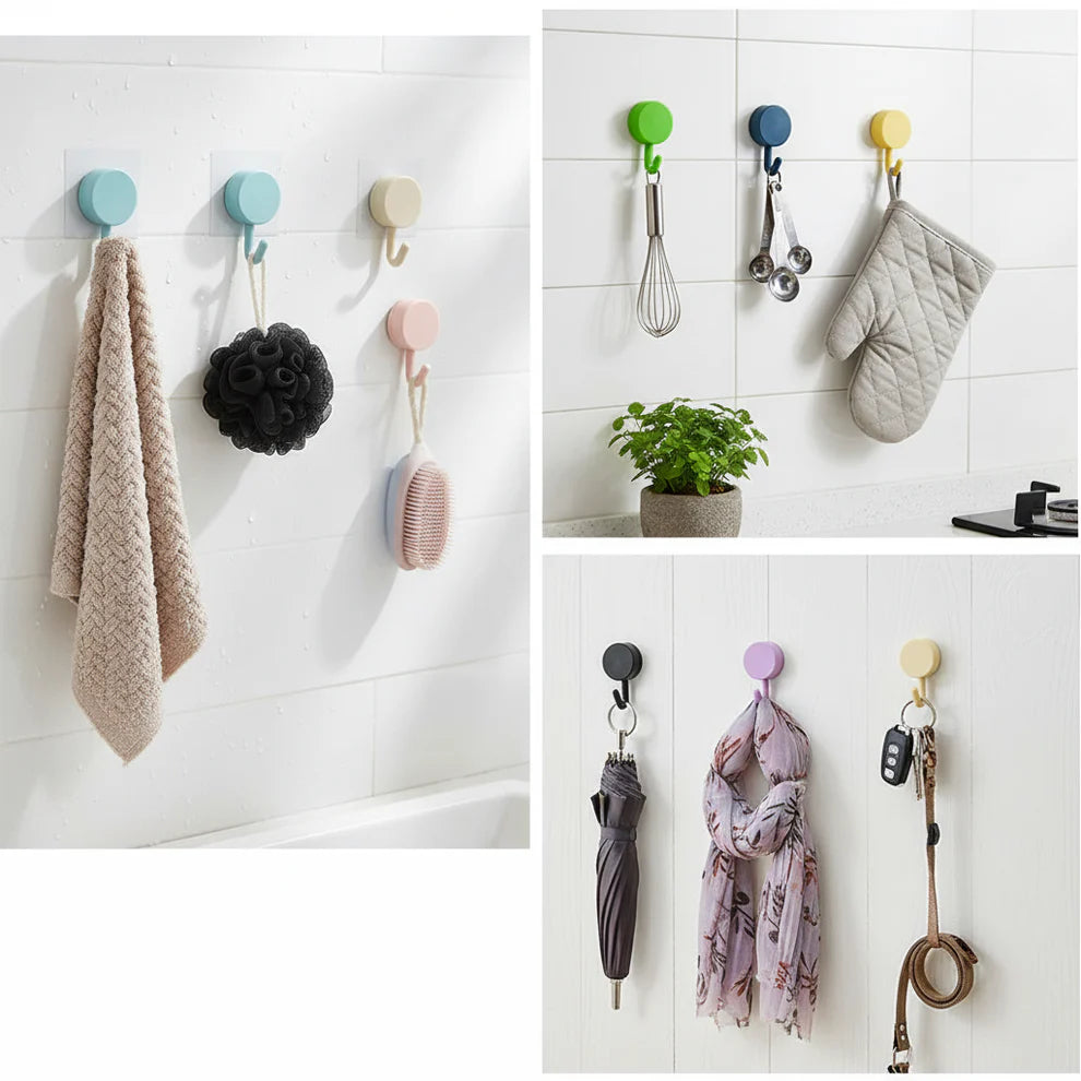 Self-Adhesive Wall Hooks (10 Pcs)