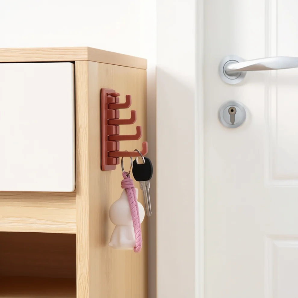 Rotatory Multi-Purpose 4-Hook with Adhesive Sticker