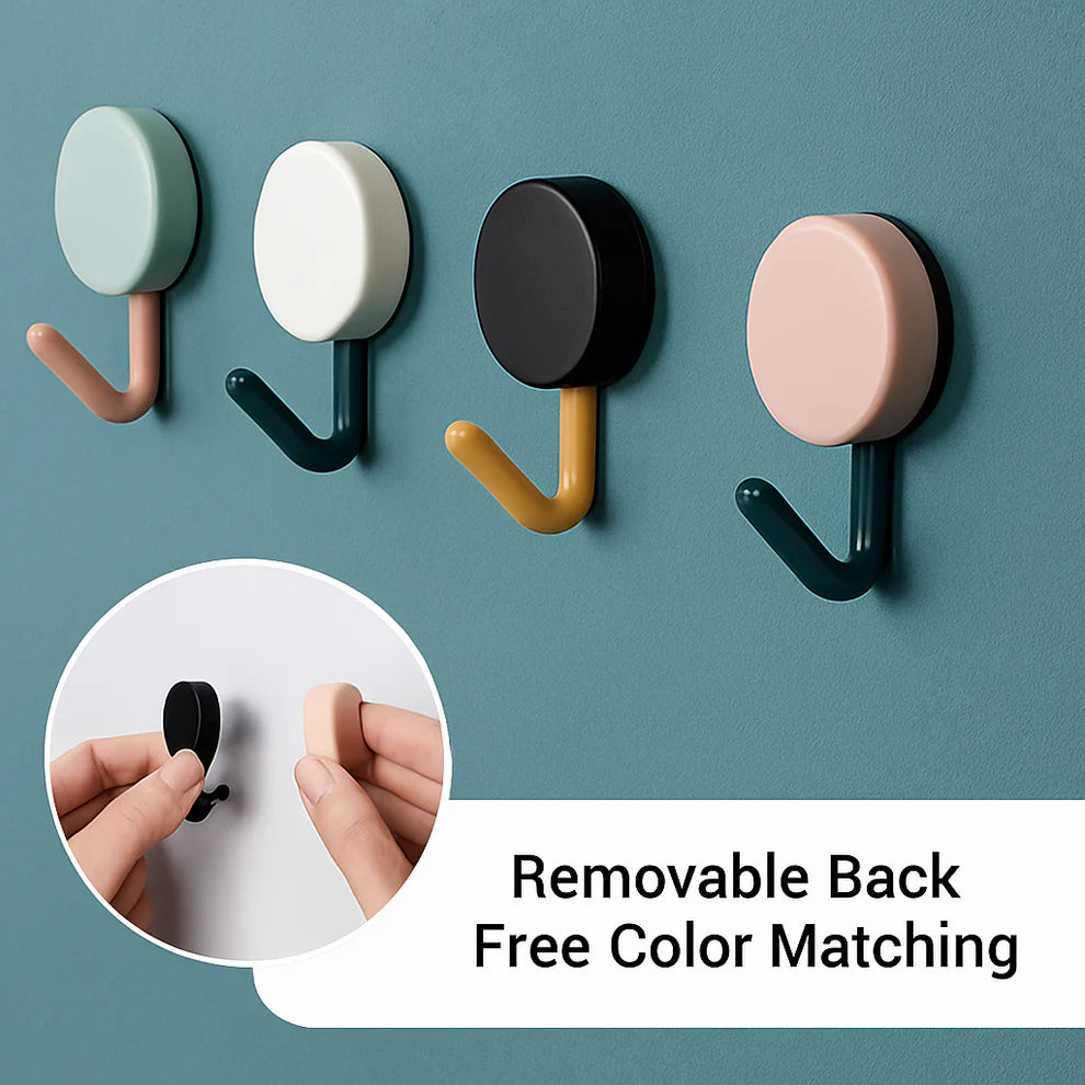 Self-Adhesive Wall Hooks (10 Pcs)